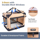 JESPET 30" Soft Dog Crates Kennel Pets 3 Door Straps Fleece Mat -30" L x 21" W - Brand New