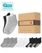 INFINNO BABY NON SLIP ANKLE SOCKS 9 PAIRS - ASSORTED (BLACK/WHITE/GRAY) - Like New