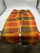 THEAMA TEK COLLECTION MEN’S SOFT FLEECE PAJAMAS, MEDIUM, ORANGE PLAID, AP-1871 - Brand New