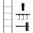 PARANTA Metal 4-Layer Towel Ladder with Hooks B092J234D6 - Black - Like New
