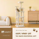 MWPO 63.8 inches Multi-Level Cat Tree Large Cats Sisal-Covered Posts - Beige - Brand New
