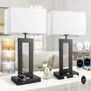 KONDRAS 3 COLOR TEMPERATURES TABLE LAMPS, 22’’ 3 IN 1, USB & AC, T0344A - WHITE - Like New