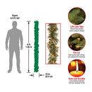 NATIONAL TREE COMPANY PRE-LIT ARTIFICIAL CHRISTMAS GARLAND 6 FEET GLITTERY GREEN - Brand New