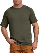 DICKIES MENS PERFORMANCE COOLING TEE SS600 - SIZE: MEN 3XL - MOSS GREEN - Brand New