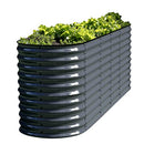 OLLE GALVANIZED RAISED GARDEN BED OUTDOOR: GARDEN PLAN MIDNIGHT GRAY - Like New