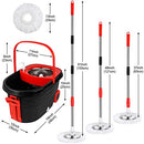 Spin Mop and Bucket with Wringer Set on Wheels 25QT B0BRCLKG7B - Silver - Brand New