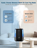 Grelife 5L Ultrasonic Warm and Cool Mist Top Fill Air Vaporizer 5L - Black - Brand New