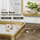 BRIGHTIFY 40X30 INCH GOLD FRAMED BATHROOM MIRROR FOR WALL SY3051 - GOLD - Like New