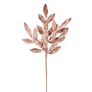 Vickerman 22" Rose Gold Glitter Bayleaf Christmas Spray, 12 Sprays per Pack - Brand New