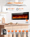 VISVEIL ELECTRIC FIREPLACE 60" REALISTIC FLAME HEATER - BLACK - Like New