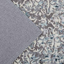 Decomall Vienna Area Rug Distressed Damask Shabby Chic Carpet 4'x6', Grey Blue - Like New