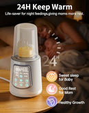 KUMIKIMI 12 IN 1 FAST BABY BOTTLE WARMER CONSTANT TEMP MILK WARMER - GRAY/WHITE - Like New