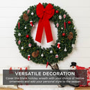 Best Choice Products 48in Large Artificial Pre-Lit Fir Christmas Wreath W/LED - Brand New