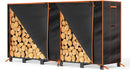 GREENER 6.6FT FIREWOOD RACK COVER-600D OXFORD FABRIC HEAVY-DUTY SIZE: 76X24X42 - Like New