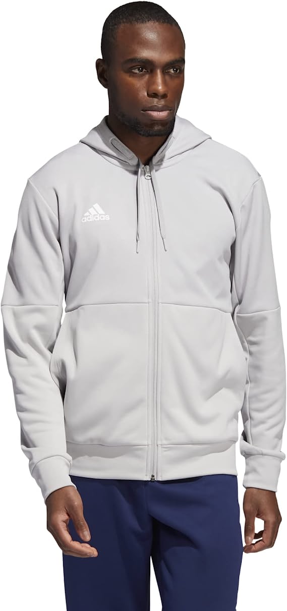 FQ0077 Adidas Team Issue Full Zip Men's Jacket Grey Two 2XL Like New
