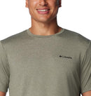 2074581397 Columbia Men's Tech Trail Crew Neck II Stone Green Heather S - Brand New