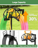 HZE GARDEN HOSE HOLDER, HEAVY DUTY DETACHABLE METAL GARDEN TUBE STORAGE - BLACK - Like New