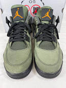 NIKE AIR JORDAN 4 RETRO OG SP UNDEFEATED SIZE: 12 - DEEP GREEN/CLEMENTINE/BLACK - Like New