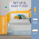 SIMMONS - GEL MEMORY FOAM MATTRESS - 7 INCH, FULL SIZE, FIRM FEEL - GRAY - Brand New