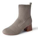 AMAZON ESSENTIALS WOMEN'S KNIT STRETCH ANKLE BOOTS - SIZE 6 - Scratch & Dent