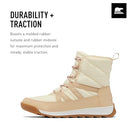 2088241 SOREL Women Whitney ll Plus Lace Waterproof Boot Honey White/Ceramic 8 - Brand New