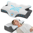 Elviros Cervical Neck Pillow for Sleeping, Memory Foam Pillow, Size: Queen - Like New