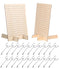 2 Pack Wooden Pegboard Display Stand, Retail Rack, 17 x 13 - Bamboo/Grocery - Like New