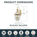 Quoizel Newbury 20" Outdoor Wall Lantern 2-Light Polished Brass - B0013CN3DK - Brand New