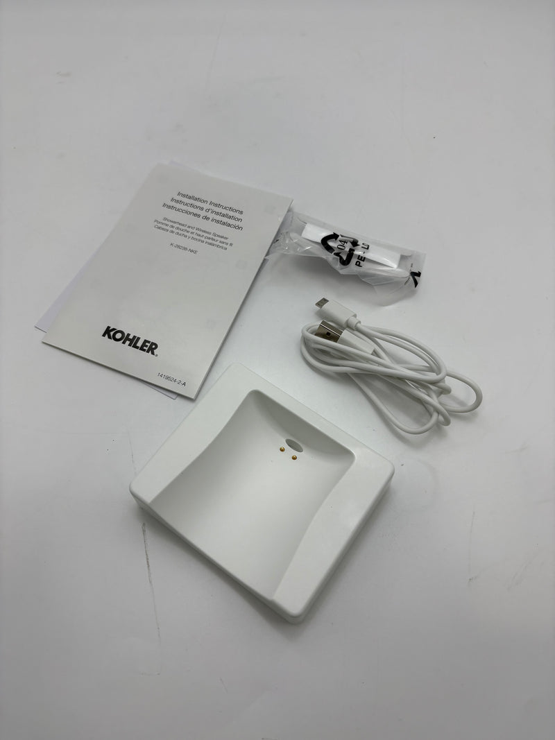 KOHLER MOXIE SHOWERHEAD CHARGING DOCK - WHITE - Like New