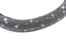 Comwilbet New Diamond Inlay Leather Steering Wheel Cover, 15 inch, B0B2D1CNXP - Brand New