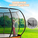 KIIVAKII TRAMPOLINE 12FT OUTDOOR KIDS ADULTS BASKETBALL HOOP - ORANGE - Like New