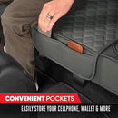 Motor Trend Rear Seat Cushion - Gray Diamond Stitched Faux Leather - Like New