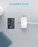 Anker Extension Cord, Mini Power Strip 2 Outlets, 2 USB-A, A9123 - WHITE - Brand New