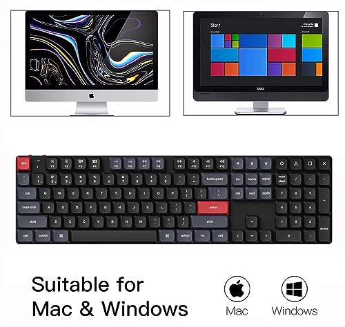 Keychron K5 Pro QMK/VIA CUSTOM MECH KEYBOARD RED SWITCH TYPE WHITE BAC ...