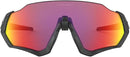 OAKLEY FLIGHT JACKET SUNGLASSES POLISHED BLACK FRAMES, PRIZM ROAD LENSES, 136MM - Like New