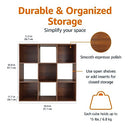AMAZON BASICS STORAGE CUBE SHELF ORGANIZER, 9 CUBES, PB-0559ES - ESPRESSO - Like New