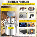 VEVOR Alcohol Still 13.2Gal/50L Alcohol Distiller Stainless Steel Distillery Kit - Like New