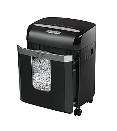ATIVA 10 SHEET CROSS CUT SHREDDER - BLACK - Like New