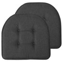 Sweet Home Collection Chair Cushion Memory Foam Pads Tufted Non Skid 2 Count - Brand New