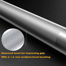 ELEVENS OLYMPIC BARBELL 7FT CURL BAR 4FT EZ BAR WITH KNURLED - SILVER/BLACK - Like New