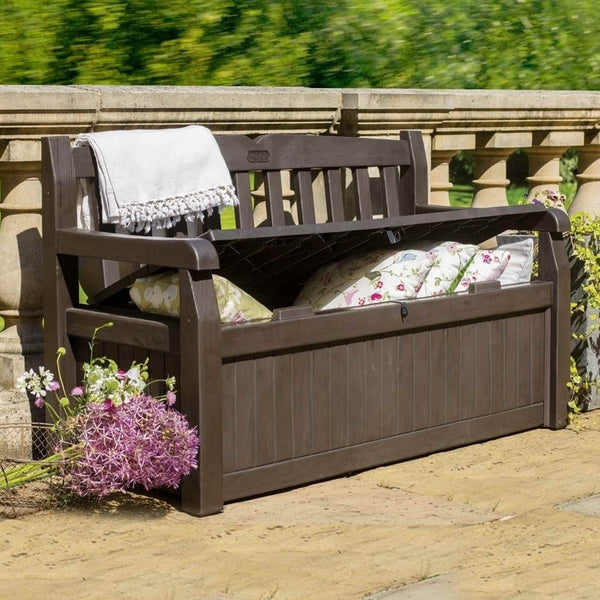 KETER NORFOLK LEISURE SAXON STORAGE BOX - BROWN - Like New