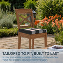 California Umbrella Outdoor Replacement Patio Chair Pad Set 2, 18 x 18 Inch - Like New