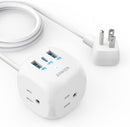 Anker 20W USB C Power Strip, 321 Power Strip A9135 (Rounded Plug) - WHITE - Like New