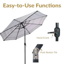 Sunnydaze Outdoor Patio Umbrella Polyester Table Market Umbrella - Like New