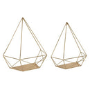 Kate and Laurel Prouve Decorative Geometric Multi-use Metal Wall Display -Gold - Like New