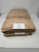 KATHY IRELAND PIECE ZERO TWIST COTTON PLUSH BATH SHEET SET, 2 PIECE SET - BEIGE - Brand New