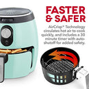 Dash Deluxe Air Fryer with AirCrisp Technology 3 Quarts - Aqua - Brand New