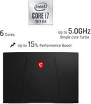 MSI Leopard GL75 10SDK-408 17.3 FHD i7-10750H 16 512 SSD GTX-1660Ti - Black - Like New