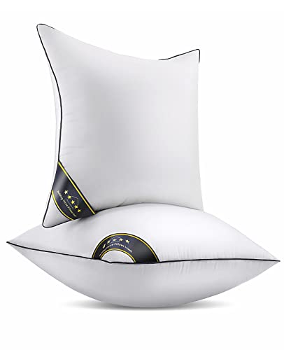 FAPO THROW PILLOW INSERTS SOFA THROW PILLOW WITH 100% COTTON COVER 2-PACK WHITE - Brand New