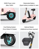 Okai Electric Scooter Coca Cola Retro Seated E-scooter 10" EA10A Black - Like New